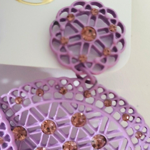 🆕️  Circular Dangle Earrings - Picture 3 of 6